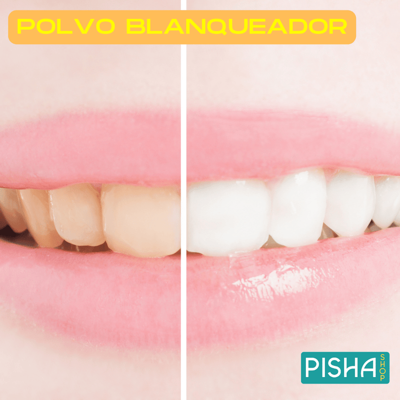 Polvo blanqueador dental - Sonríe sin miedo!