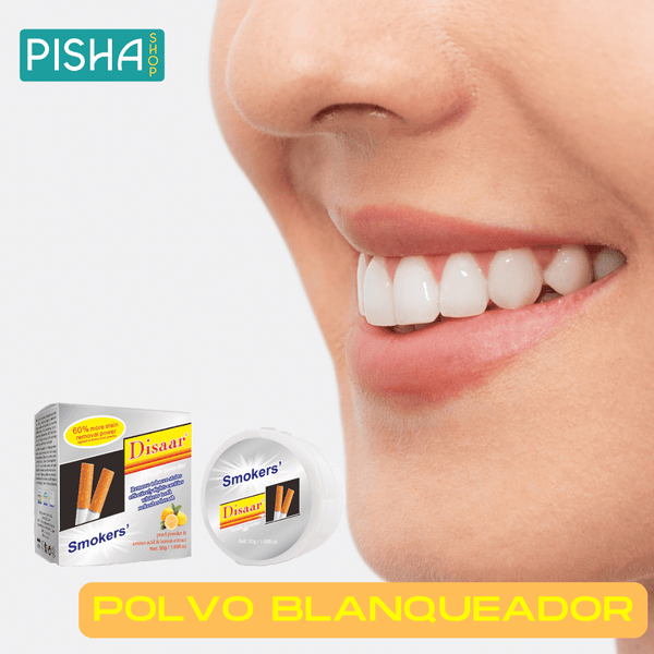 Polvo blanqueador dental - Sonríe sin miedo!