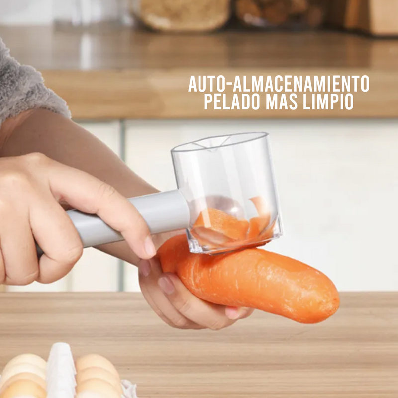 Pelador de Almacenamiento Multifuncional-Pela y Almacena en un Solo Paso🍏🥕✨