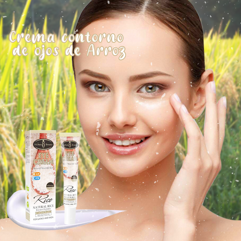 Crema Contorno de Ojos-Dile adiós a las arrugas con el poder del arroz👁️🌾✨