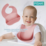 Set de cuencos y babero en silicona para bebes-Comida sin derrames y sonrisas sin límites👶🥣