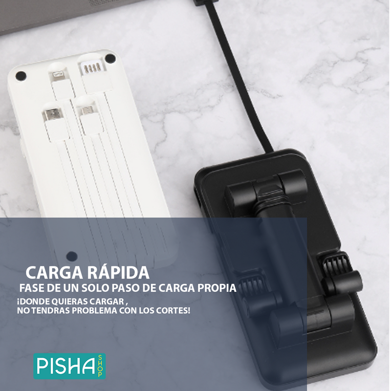 Cargador portátil en forma de soporte -Obtén el cargador más versátil y funcional del mercado